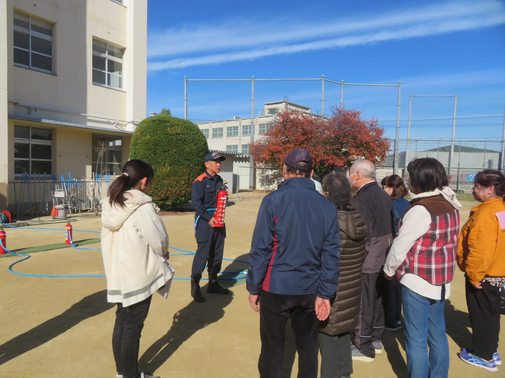 消火訓練のようす