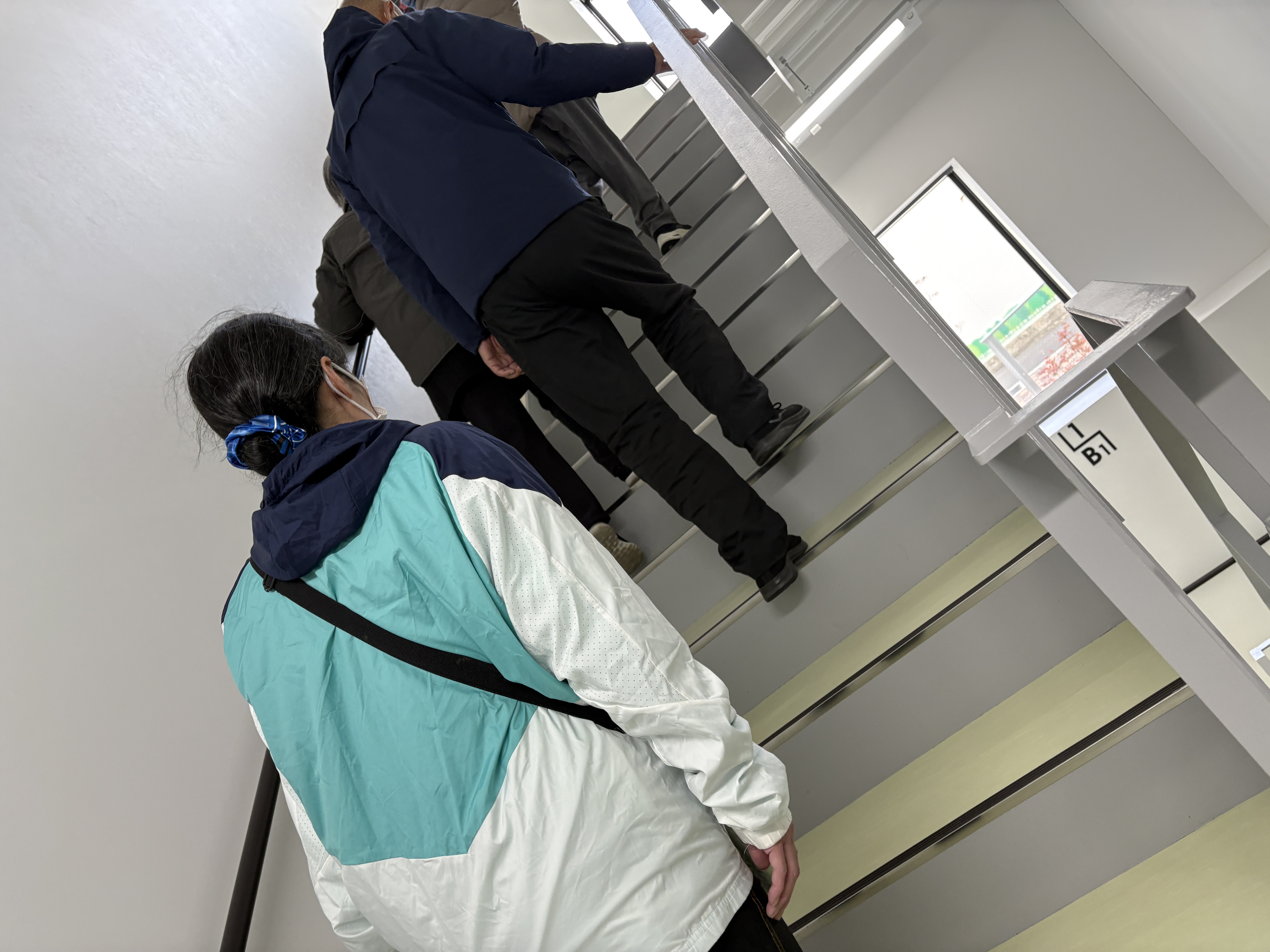 津波避難訓練の様子