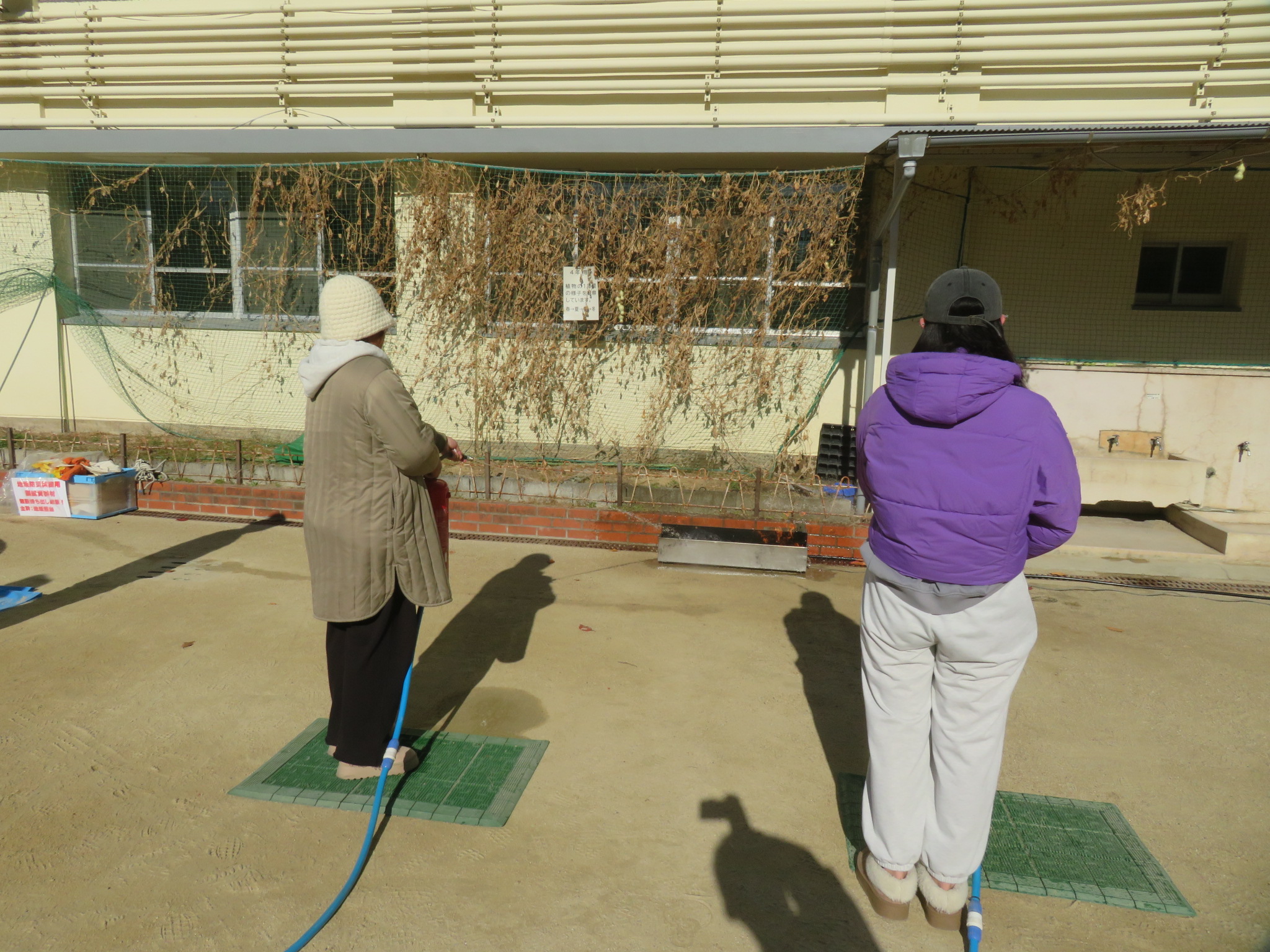 消火訓練のようす