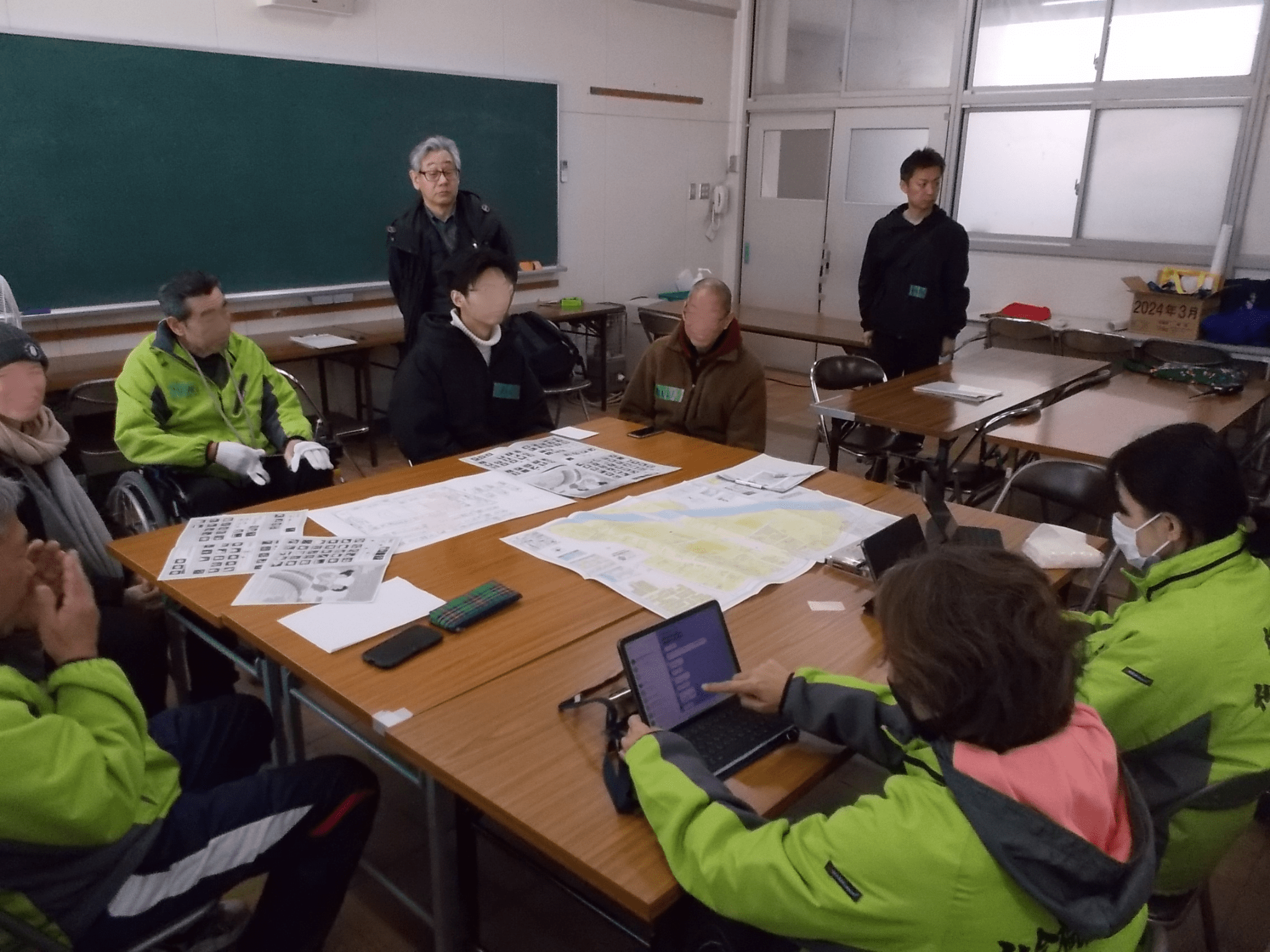 訓練振り返りの様子
