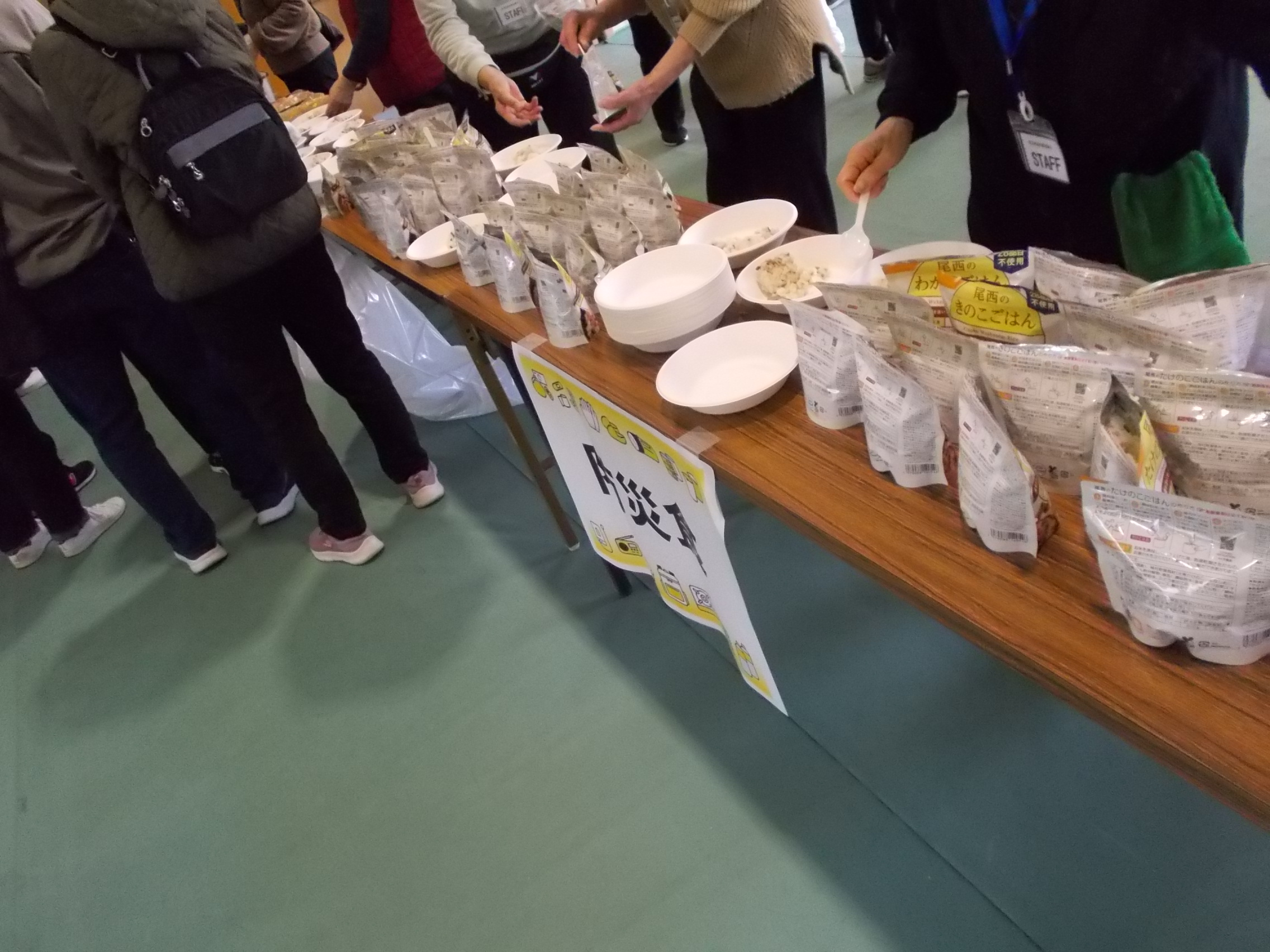防災食ブースの様子