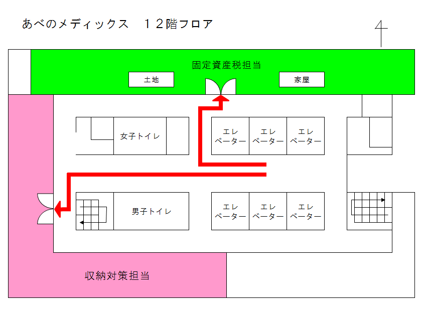 あべのメディックスビル　12階フロアマップ