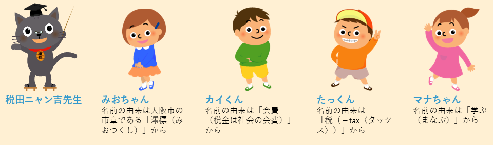税田ニャン吉先生、みおちゃん、カイくん、たっくん、マナちゃん